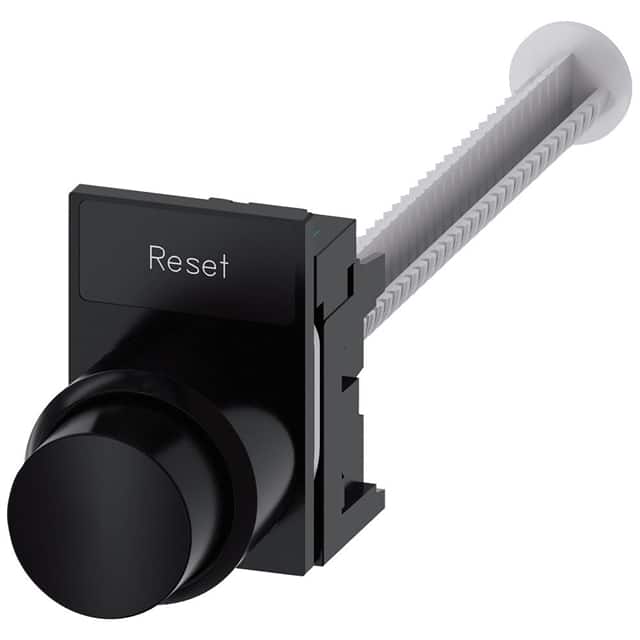 3SU12000KB100AA0 PUSHBUTTON. BLACK. EXTENDED STRO