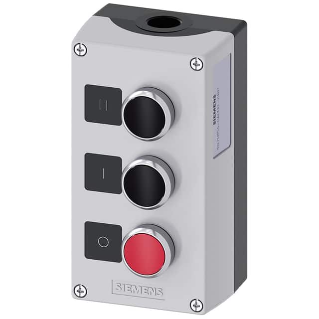 3SU18530AD002AB1 ENC METAL, 3-PUSHBUTTONS, BLK, B