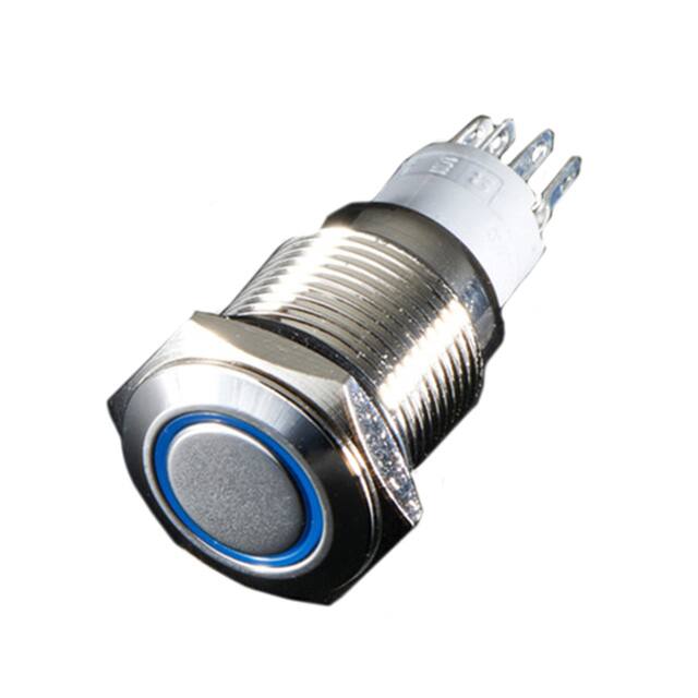 915 SWITCH PB 16MM BLU LED