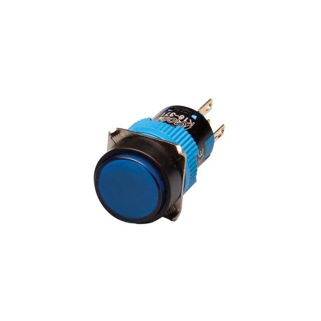 K16-211-B 16MM SWITCH PUSH ROUND SPDT BLUE