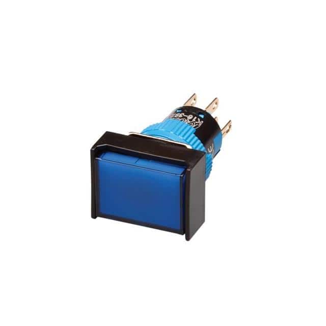 K16-231-B 16MM SWITCH PUSH RECT SPDT BLUE