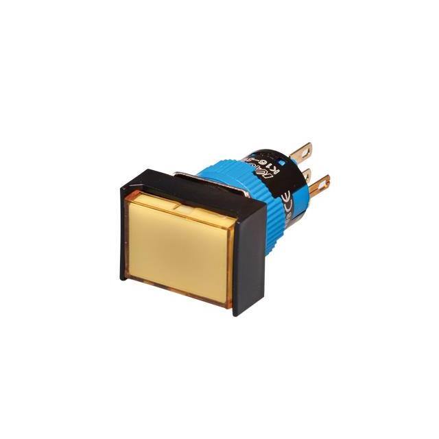 K16-331-Y 16MM SWITCH PUSH RECT SPDT YLW