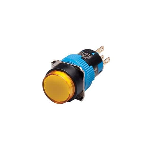 K16-271-Y-24VDC 16MM SWITCH PUSH ROUND SPDT YLW