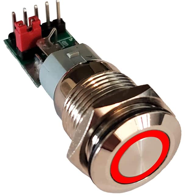 LS-16-H-R 16MM DEBOUNCE PB SW HDR LED RD