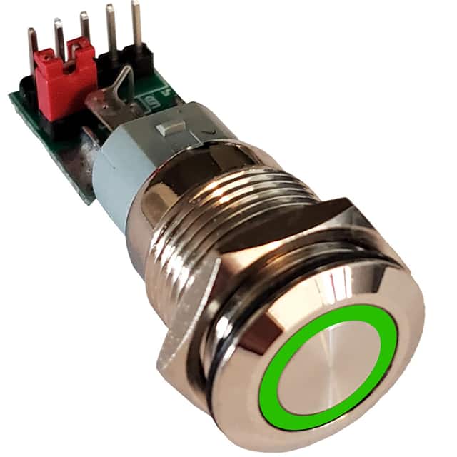 LS-16-H-G 16MM DEBOUNCE PB SW HDR LED GR