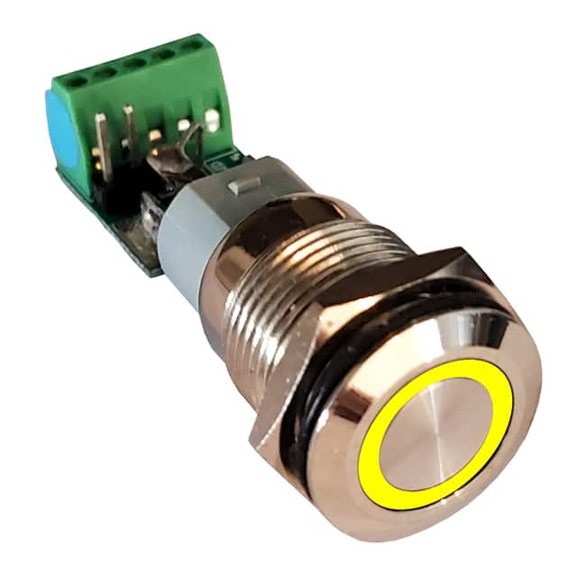 LS-16-S-Y 16MM DEBOUNCE PB SW SCRW LED YL