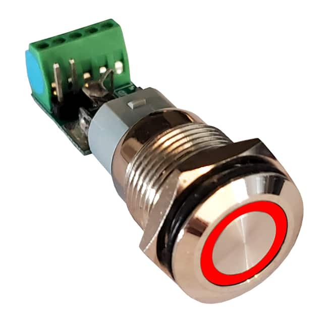 LS-16-S-R 16MM DEBOUNCE PB SW SCRW LED RD