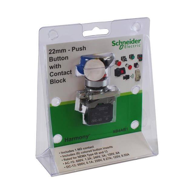 XB4AB1 PUSH BUTTON, HARMONY XB4, 22 MM