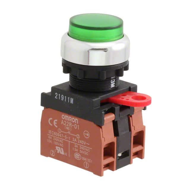A22RL-TG-24A-02M SWITCH PUSH DPST-NC 10A 120V