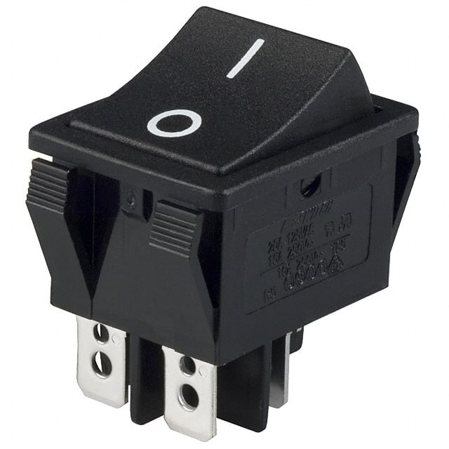 R5ABLKBLKFF0 SWITCH ROCKER DPST 20A 125V