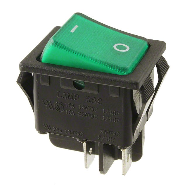 RB242D102R-137 SWITCH ROCKER DPST 20A 125V