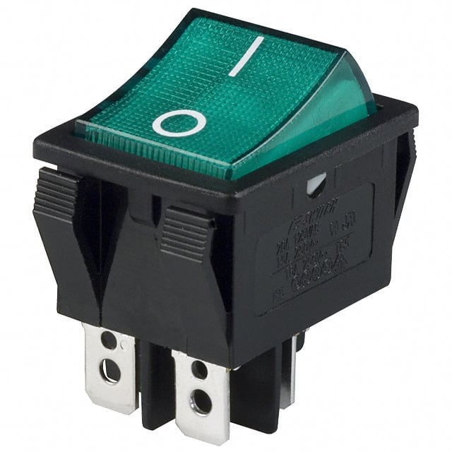 R5BBLKGRNFF2 SWITCH ROCKER DPST 20A 125V