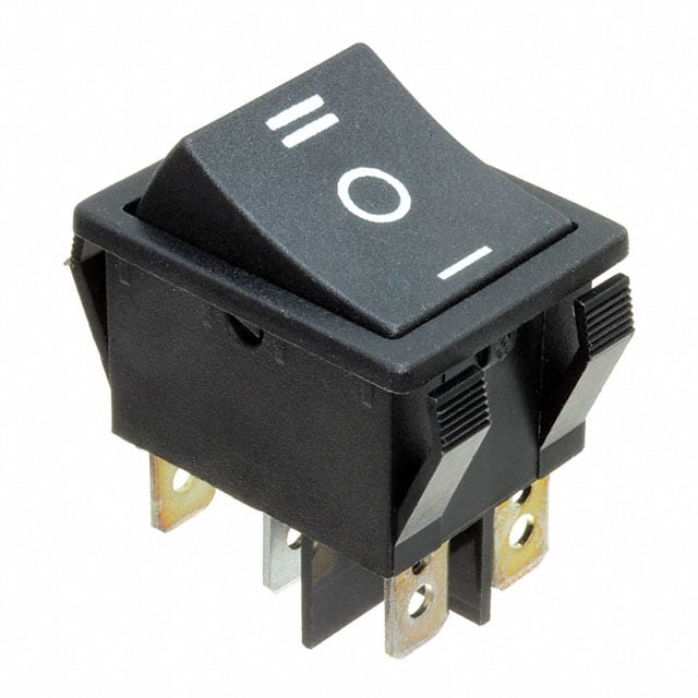 R5DBLKBLKBF0 SWITCH ROCKER DPDT 15A 125VAC