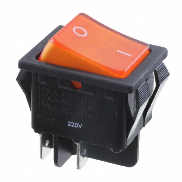RB242D1021-127 SWITCH ROCKER DPST 20A 125V