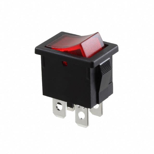 R1973BBLKRILEF4 SWITCH ROCKER DPST 9A 125V