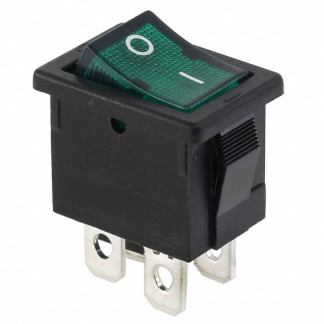 R1973BBLKGILFF1 SWITCH ROCKER DPST 9A 125V