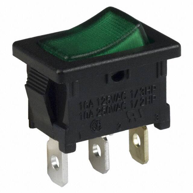 DA102J3GS215QF7 SWITCH ROCKER SPST 16A 125V