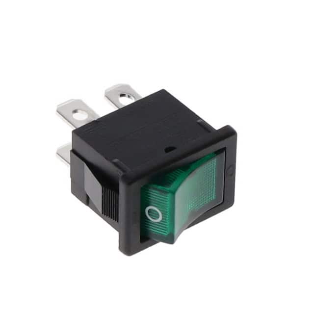 R1973BBLKGILKF1 SWITCH ROCKER DPST 9A 125V
