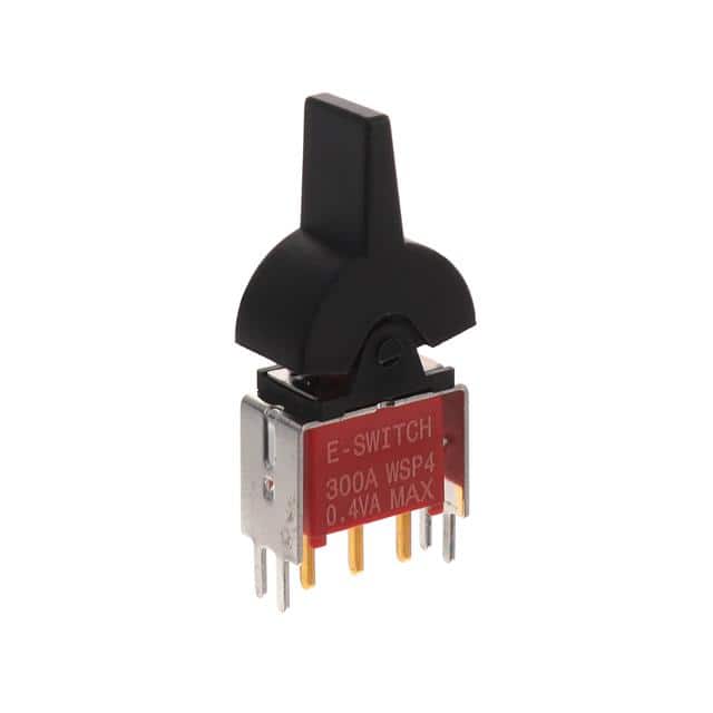 300AWSP4J2BLKVS2RE SWITCH ROCKER SPDT 0.4VA 20V