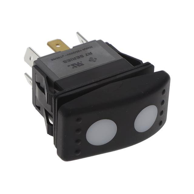 R723FF3-SXXX4B2RRW SWITCH ROCKER DPDT 20A 125V