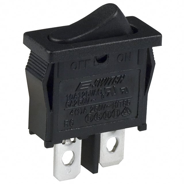 R6BBLKBLKEF SWITCH ROCKER SPST-NO 10A 125V