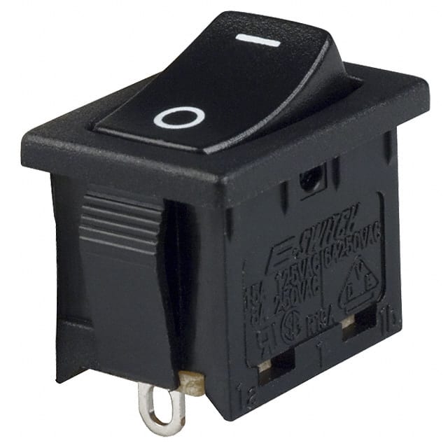 R1966ABLKBLKGS SWITCH ROCKER SPST 15A 125V