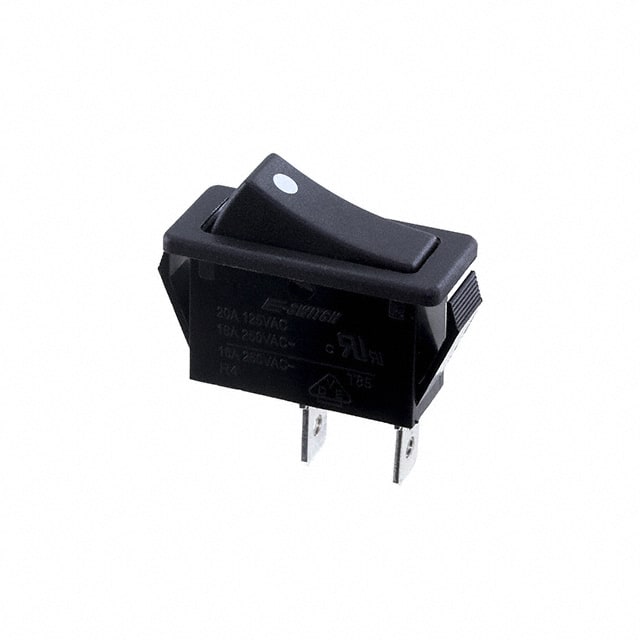 R4FBLKBLKAF0 SWITCH ROCKER SPST-NO 20A 125V