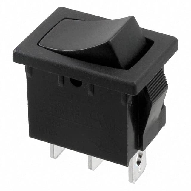 R1966CBLKBLKEF SWITCH ROCKER SPDT 15A 125V