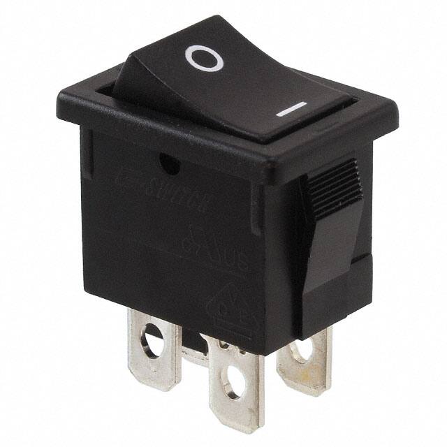 R1973BBLKBLKGF0 SWITCH ROCKER DPST 9A 125V