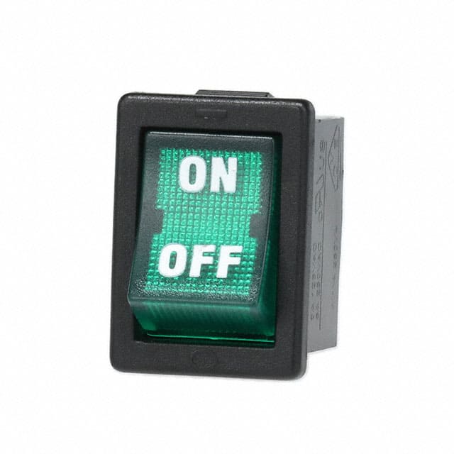 R1973BBLKGILIF2 SWITCH ROCKER DPST 9A 125V