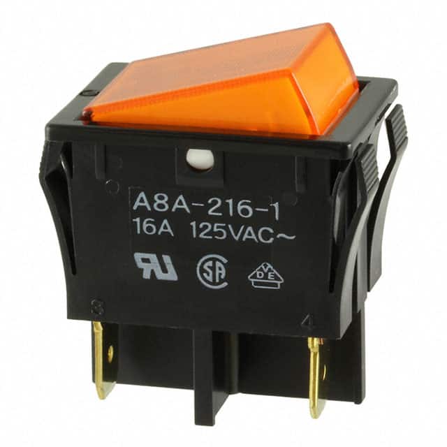 A8A-216-1 SWITCH ROCKER DPST 16A 125V