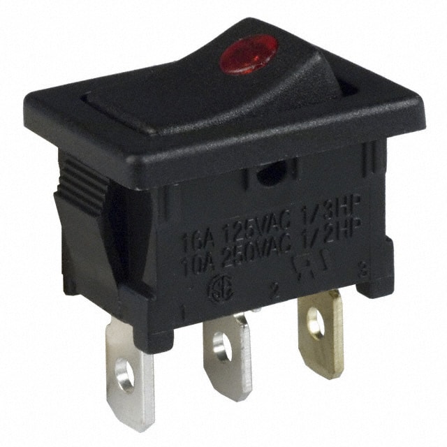 DA102J4RS215QF7 SWITCH ROCKER SPST 16A 125V