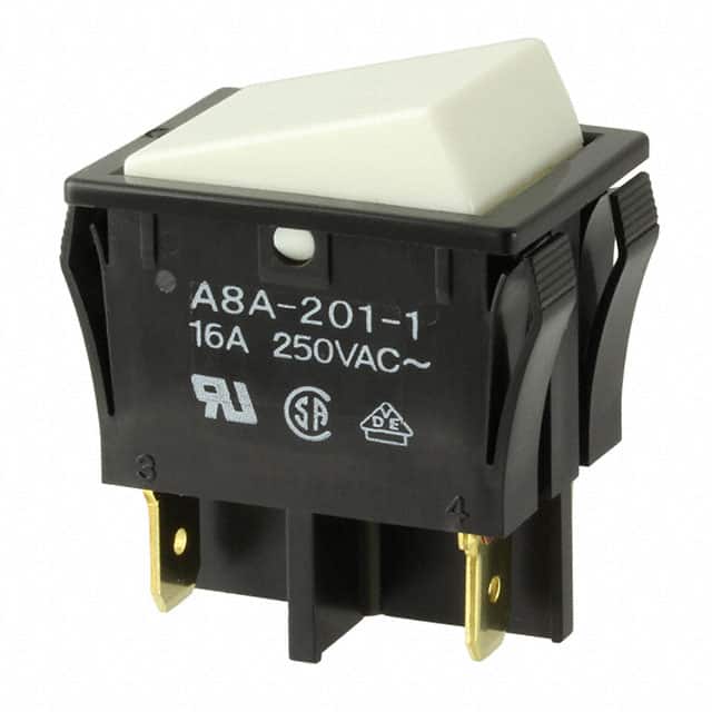 A8A-201-1 SWITCH ROCKER DPST 16A 125V