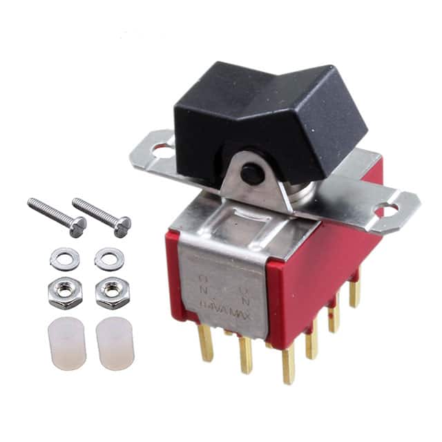 7401J1CBE2 SWITCH ROCKER 4PDT 0.4VA 20V