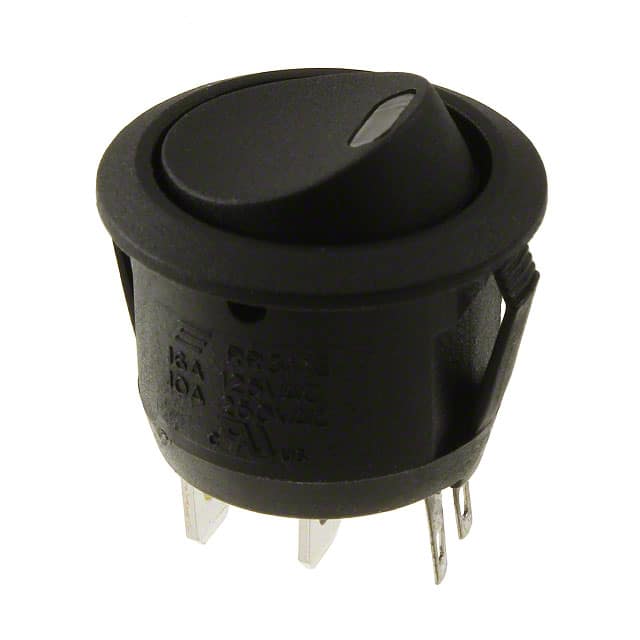 RR3112LBLKBLKREDEF3 SWITCH ROCKER SPST 16A 125V