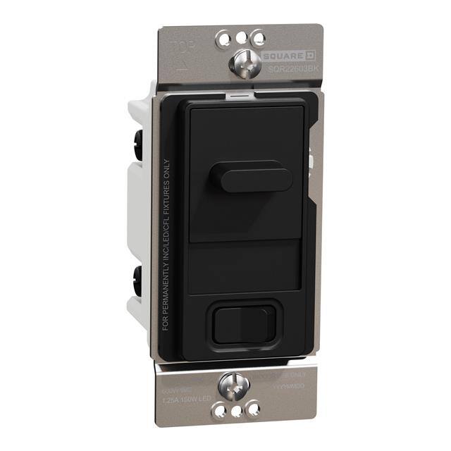 SQR22603BK SLIDE DUAL-LD DIMMER 600W RESI S