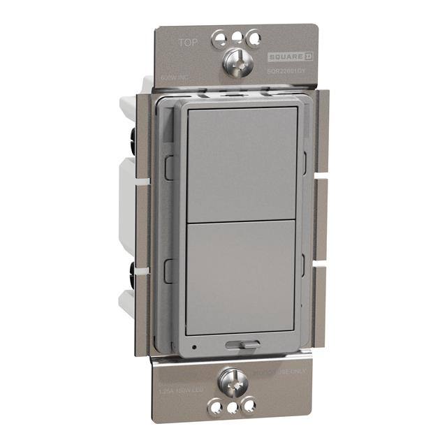 SQR22601GY RCKR DUAL-LD DIMMER 600W RESI SN
