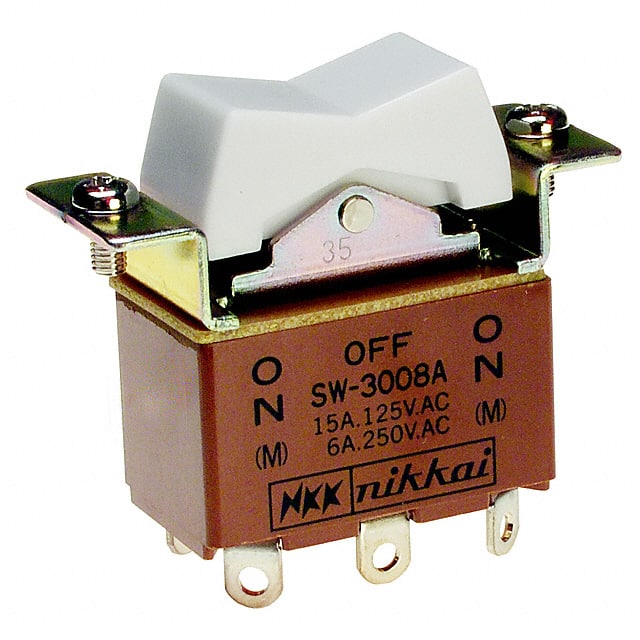 SW3008A SWITCH ROCKER DPDT 15A 125V