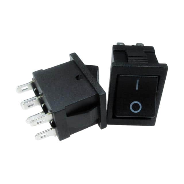 SW-R2-4B-S-1-1 MINIATURE ROCKER SWITCH, BLACK A