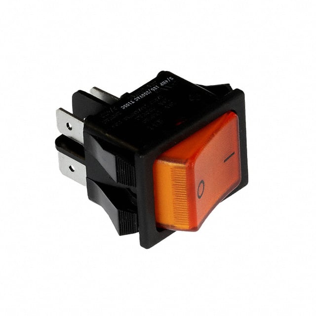 R5BBLKREDIF3 SWITCH ROCKER DPST 20A 125V