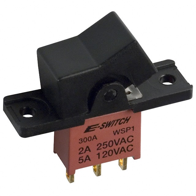 300AWSP1R1BLKM1QE SWITCH ROCKER SPDT 5A 120V