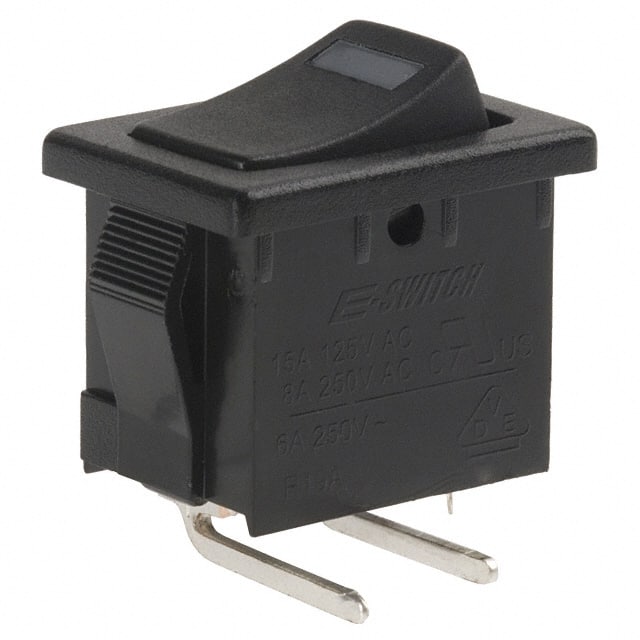 R1966ABLKBLKERRED SWITCH ROCKER SPST 15A 125V