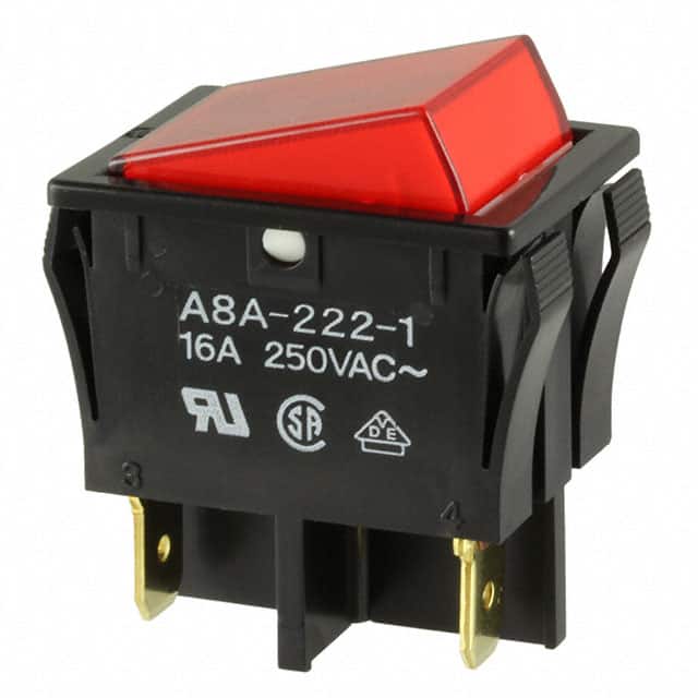 A8A-222-1 SWITCH ROCKER DPST 16A 125V