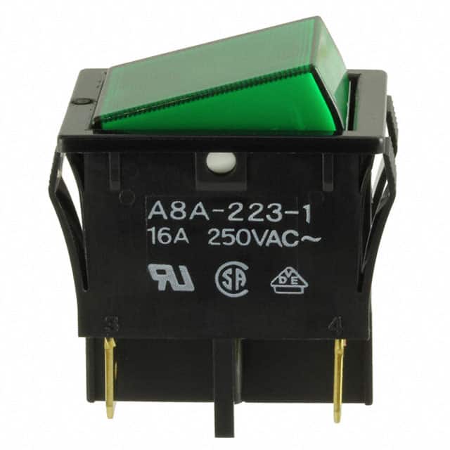 A8A-223-1 SWITCH ROCKER DPST 16A 125V
