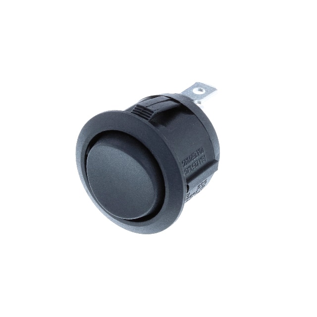 RA1-1G-DC-2-B ROUND ROCKER SPDT (ON)-OFF-(ON)