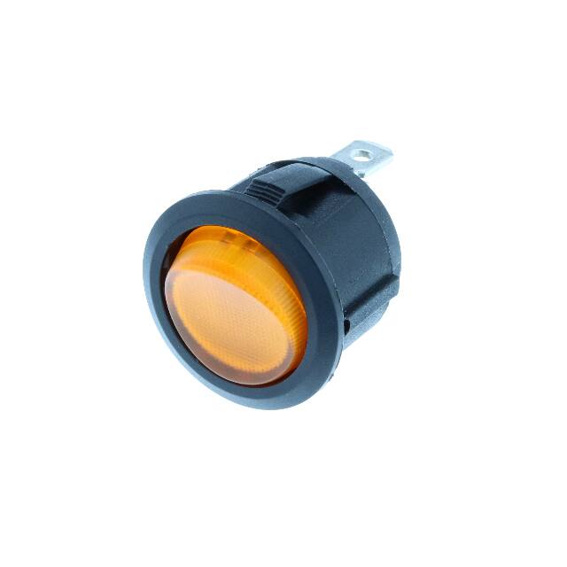 RA1-1A-DC-2-AL ROUND ROCKER SP OFF-ON LED DC