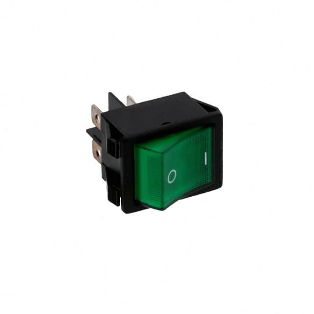R5BBLKGRNGF2 SWITCH ROCKER DPST 20A 125V