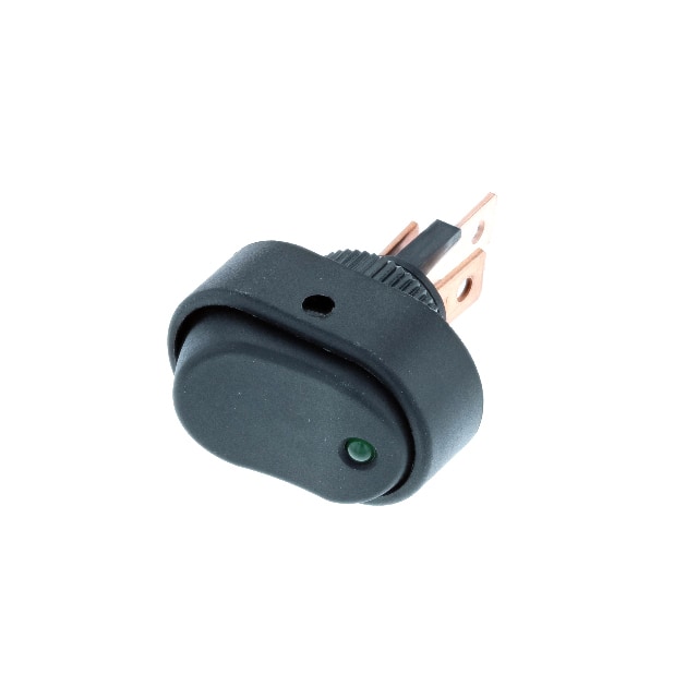 RD2-1A-DC-1-GL OVAL-SHAPED OFF-ON GREEN LED
