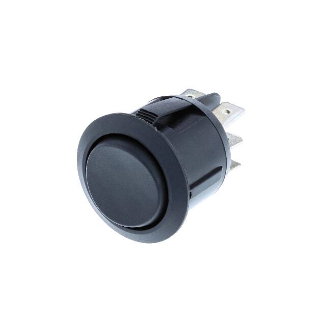 RA1-2G-DC-2-B ROUND ROCKER DPDT (ON)-OFF-(ON)
