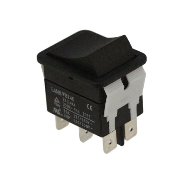 WB24GD1100 SWITCH ROCKER DPDT 20A 125V